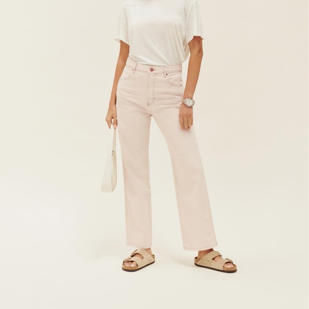 Reformation cowboy high rise straight jeans almond - Picture 3 of 11